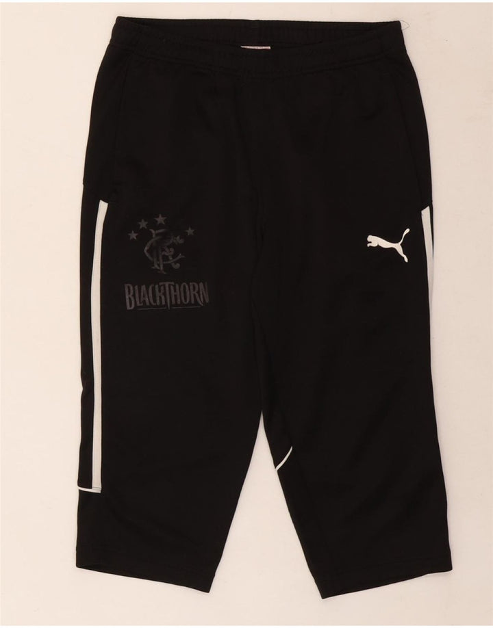 Męskie spodnie dresowe Puma Graphic Capri, małe, czarne, poliestrowe