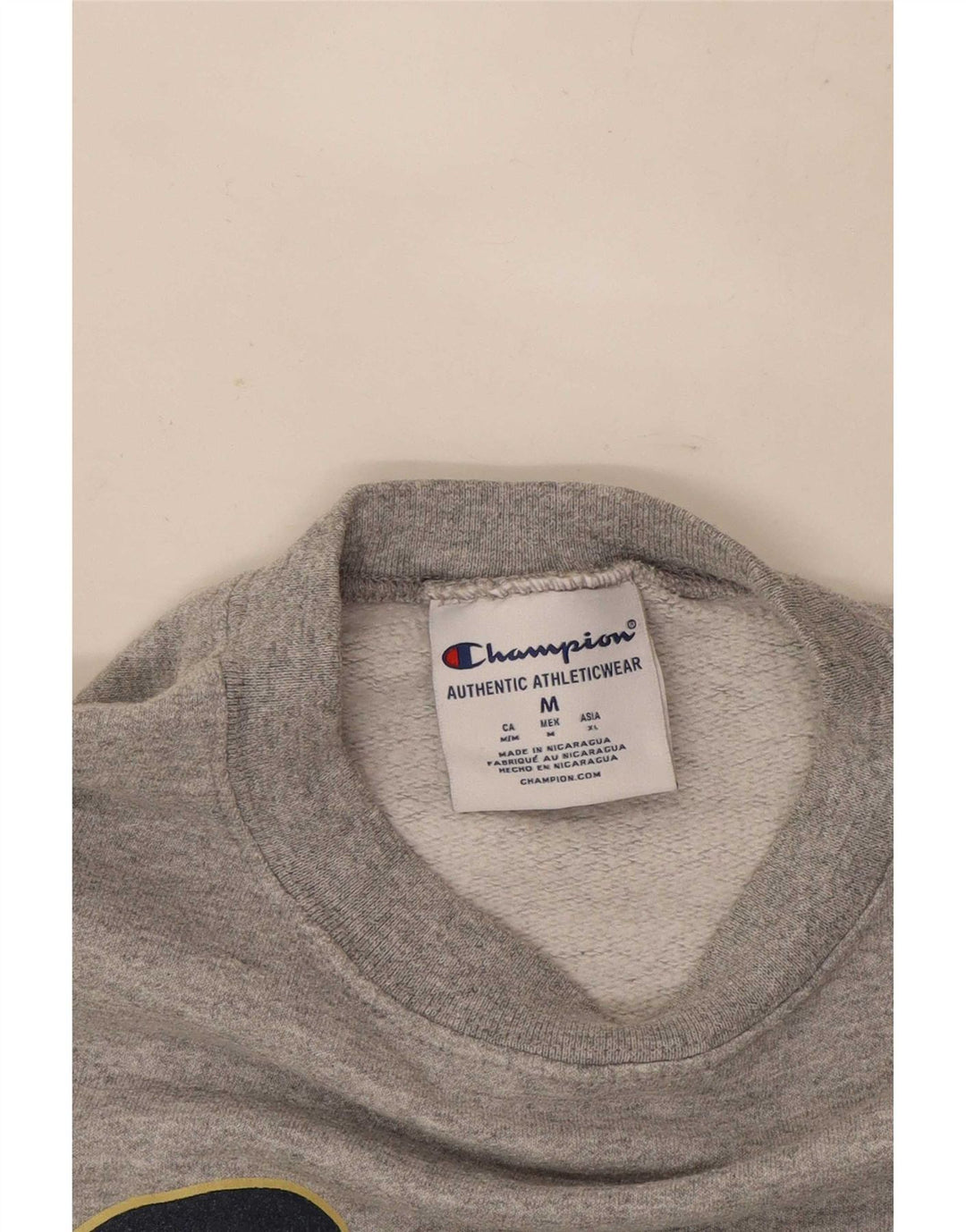 Męski sweter z grafiką Champion, średnioszary, nakrapiany