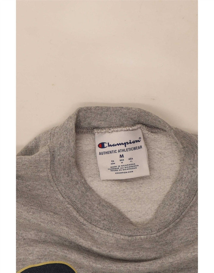 Męski sweter z grafiką Champion, średnioszary, nakrapiany