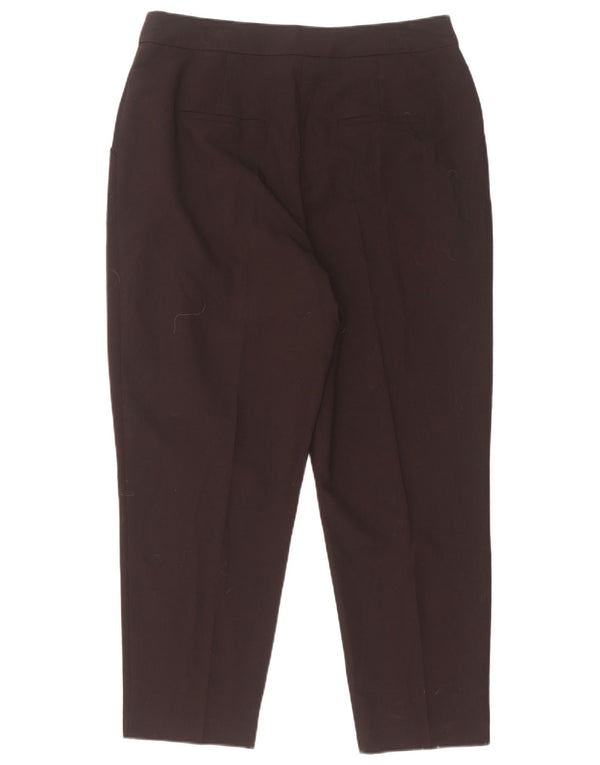 Damskie, przycięte spodnie z wysokim stanem i wysokim stanem Topshop UK 14, duże W30 L25, czarne