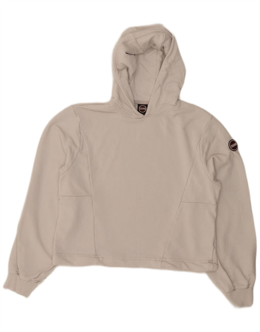 COLMAR Damski sweter oversize z kapturem UK 6 XS, biały, bawełniany