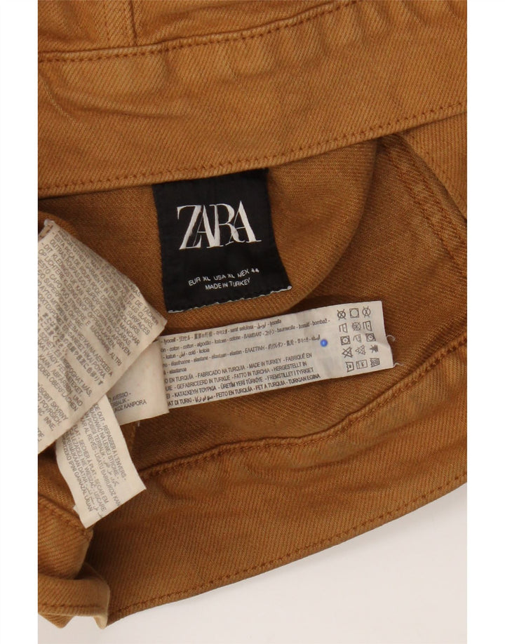 Męska kurtka dżinsowa Zara UK 42 XL Brązowa Lyocell