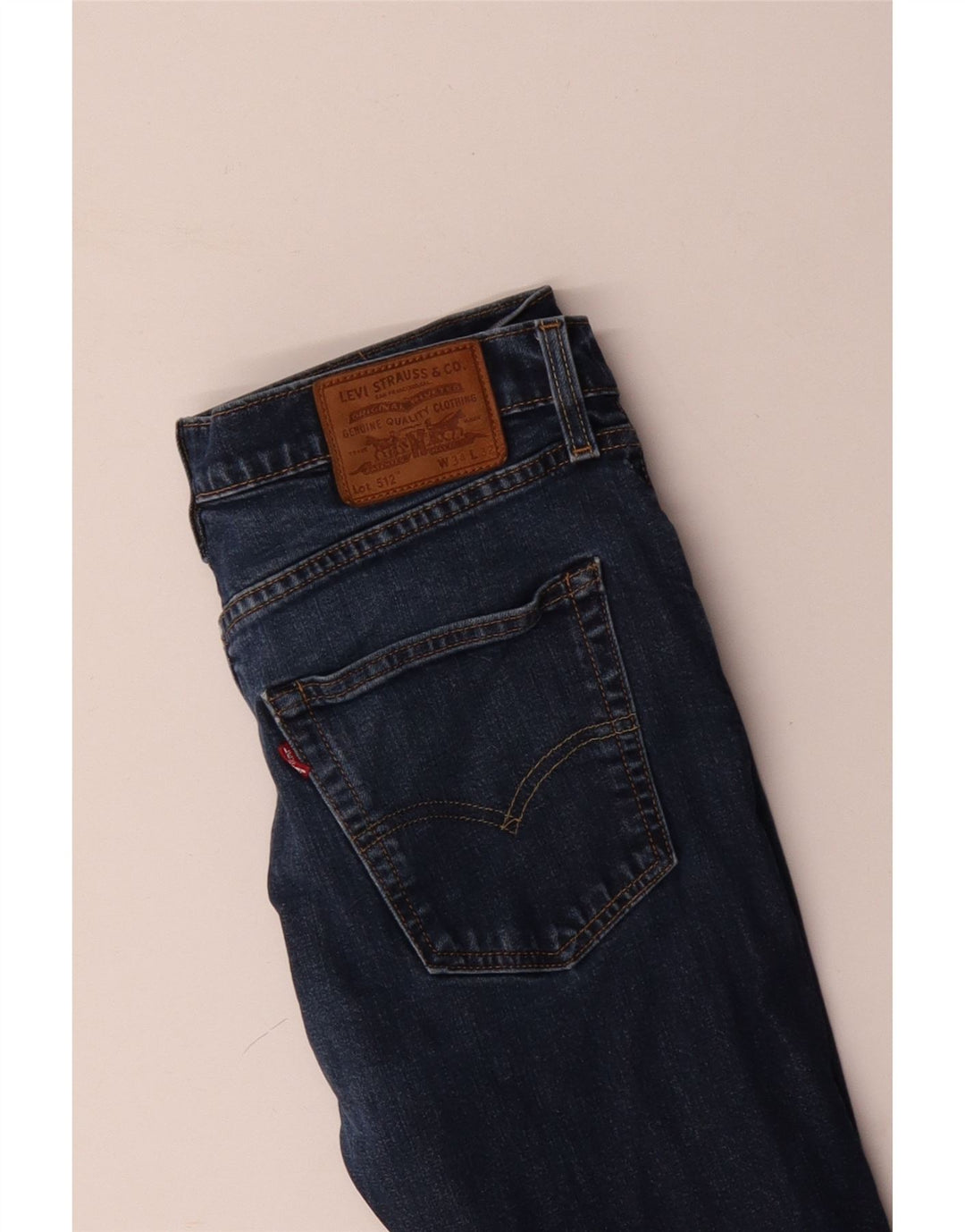 Męskie jeansy LEVI'S 512 Slim Tapered W34 L29 Granatowa bawełna