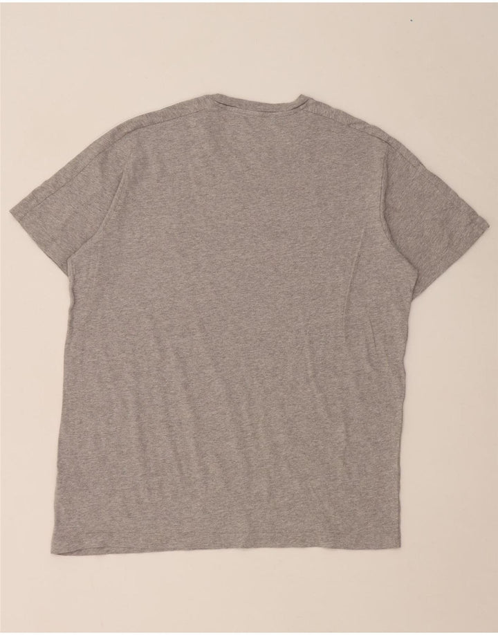 Adidas Męska koszulka Top, duża, szara, nakrapiana bawełna