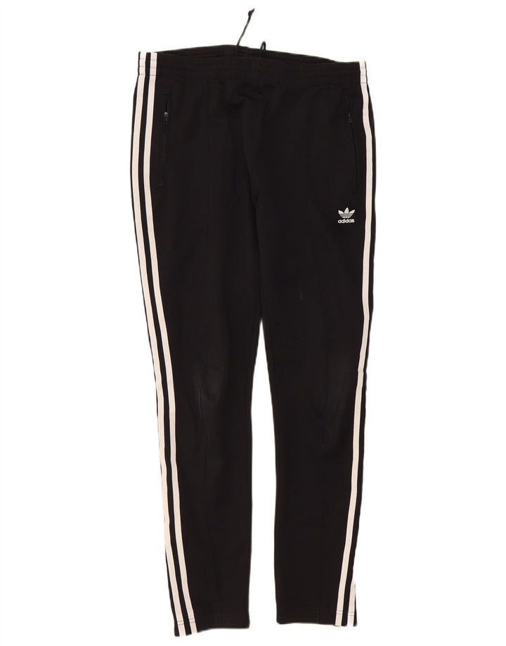 Damskie spodnie dresowe Adidas UK 10, małe, czarne, poliestrowe
