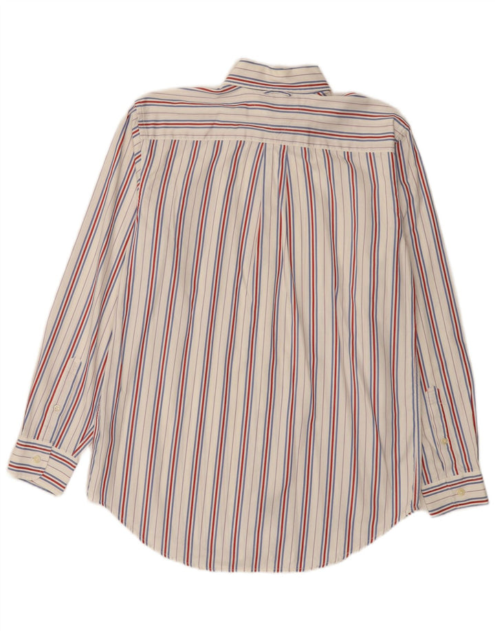 Koszula męska Tommy Hilfiger, mała, biała, bawełniana w prążki