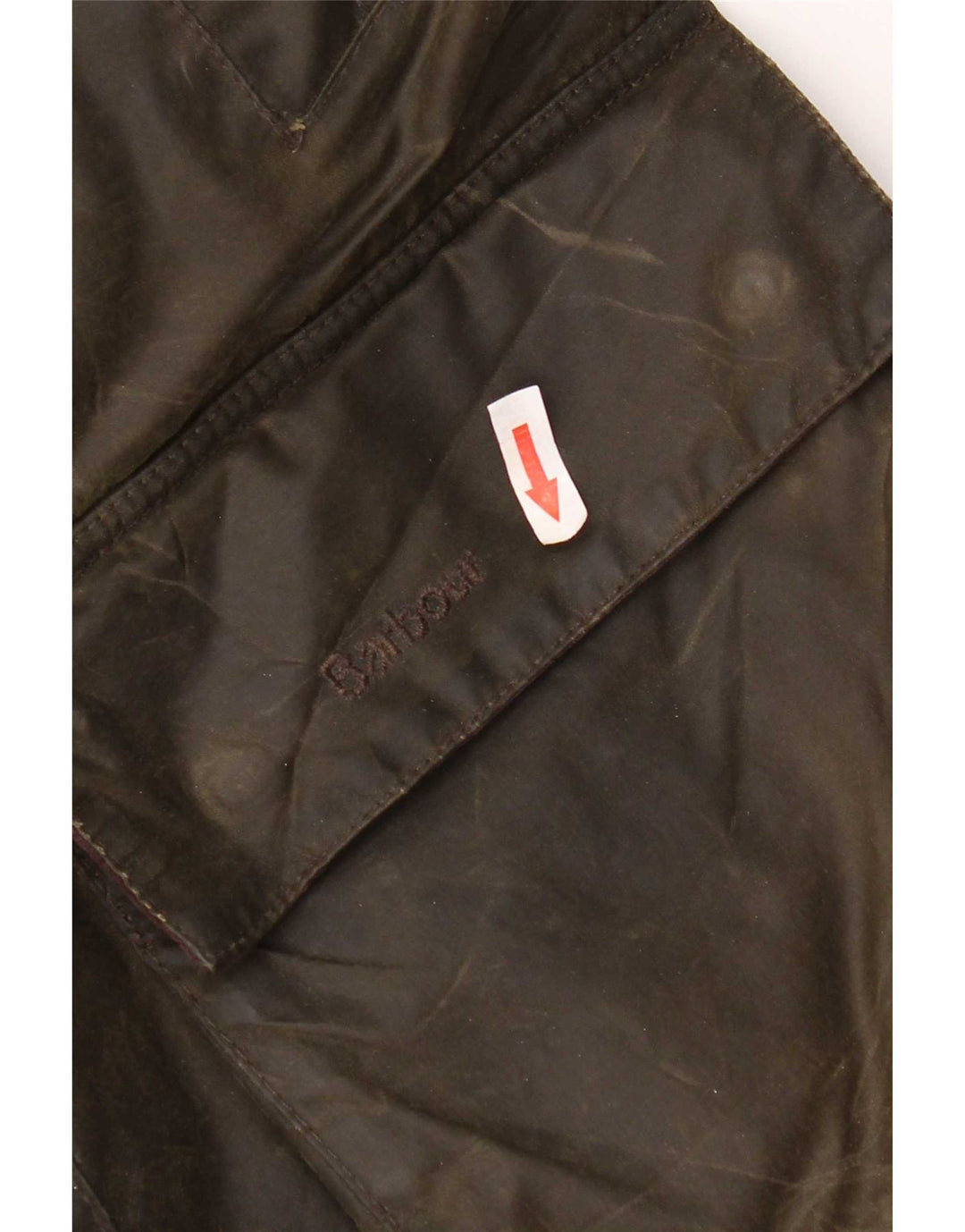 Męska kurtka Barbour z woskowanej bawełny UK 38, średnia bawełna khaki
