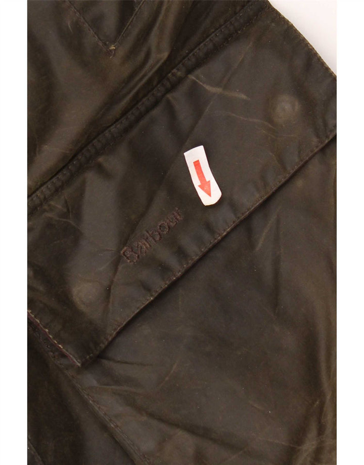 Męska kurtka Barbour z woskowanej bawełny UK 38, średnia bawełna khaki