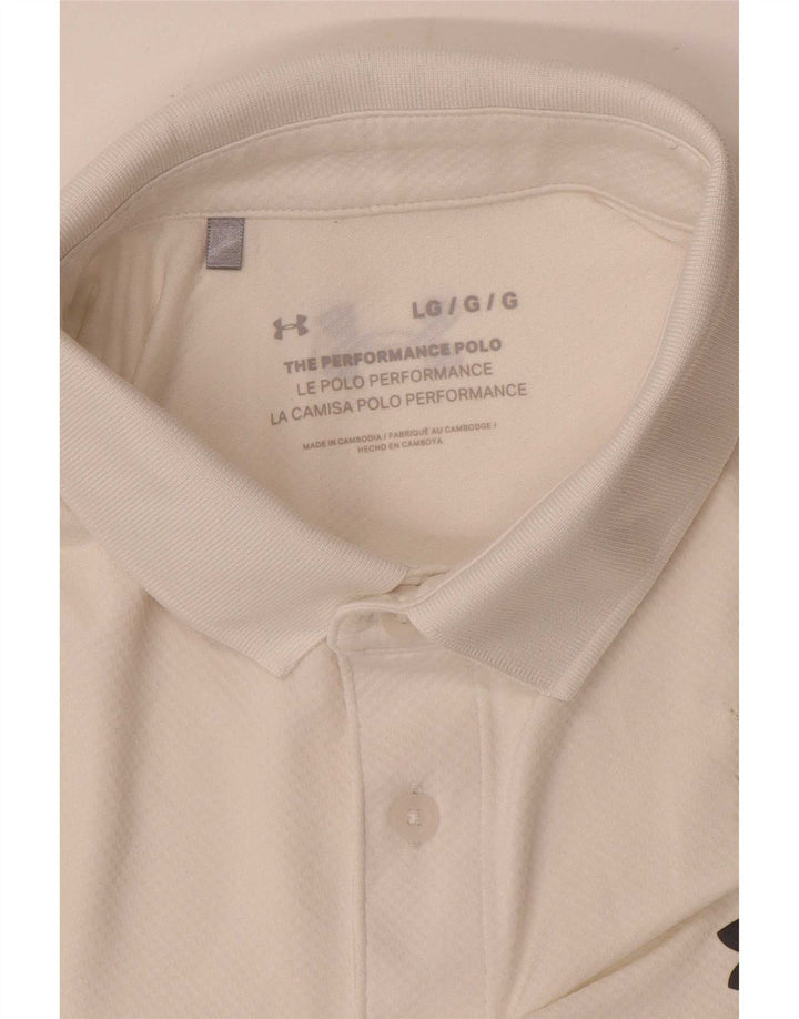 Męska koszulka polo Under Armour, duża, biała