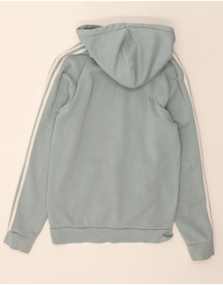 ADIDAS Mens Hoodie Jumper Small Blue Cotton Vintage Adidas and Second-Hand Adidas from Messina Hembry 