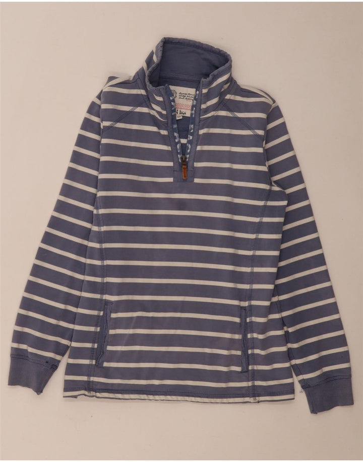 Damski sweter oversize FAT FACE UK 10 w małe granatowe paski