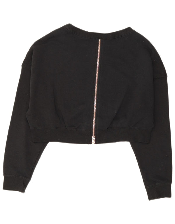 Damska bluza Nike Crop Graphic Jumper UK 14, średnia czarna bawełna