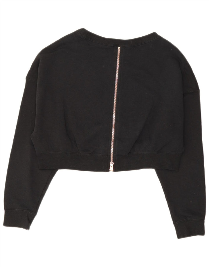 Damska bluza Nike Crop Graphic Jumper UK 14, średnia czarna bawełna