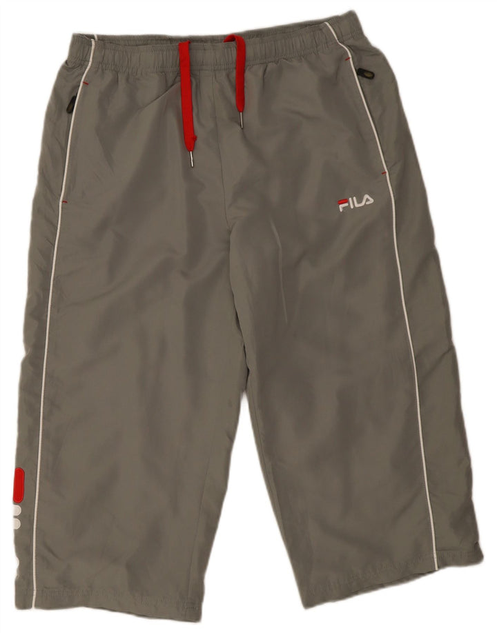 Męskie spodnie dresowe Fila Graphic Capri XL, szary poliester