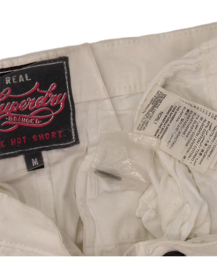 Damskie spodenki chino Superdry, średnie W34, biała bawełna