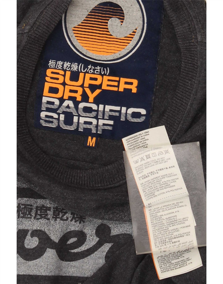 Męski T-shirt z grafiką Superdry, średni, granatowy, bawełniany cętki