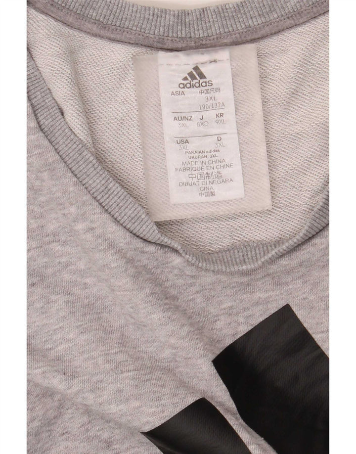 Męska bluza Adidas Graphic Jumper 3XL Szara, nakrapiana bawełna