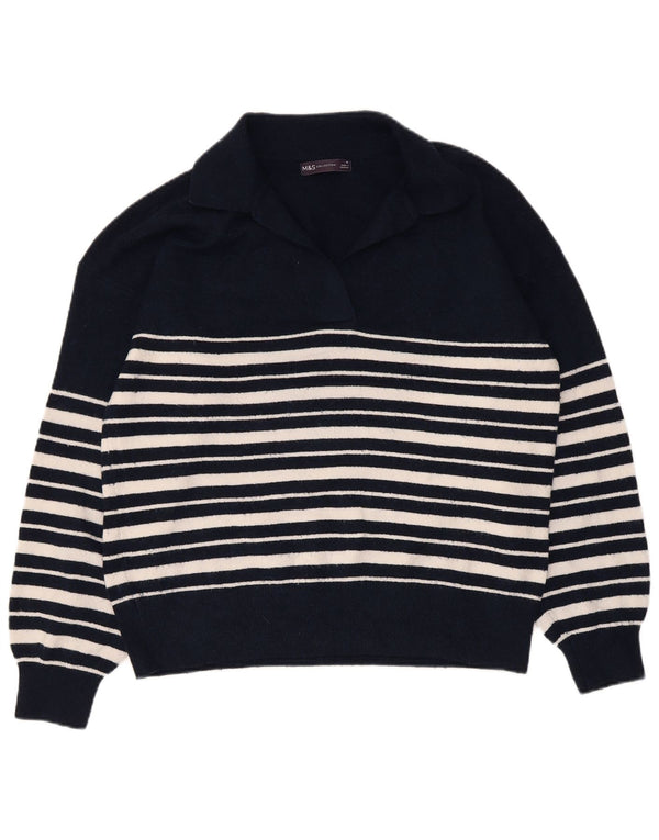 Damski sweter polo Marks & Spencer UK 14, średni granatowy