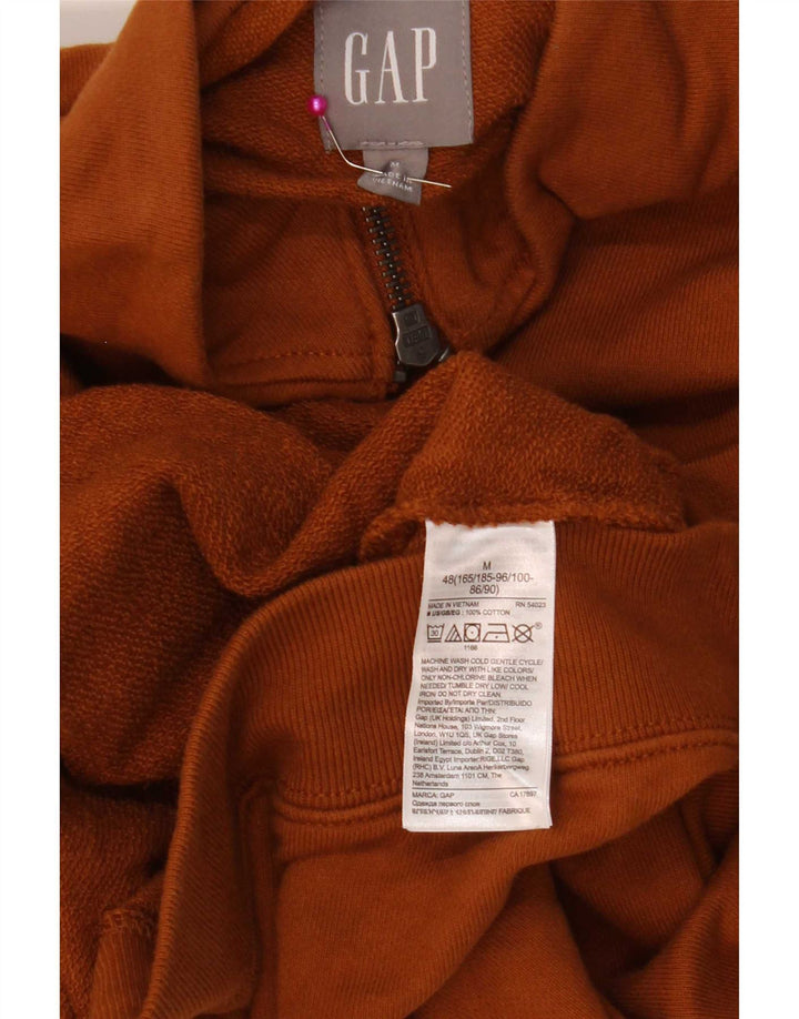 Męska bluza Gap z zamkiem błyskawicznym, średniobrązowa, bawełniana