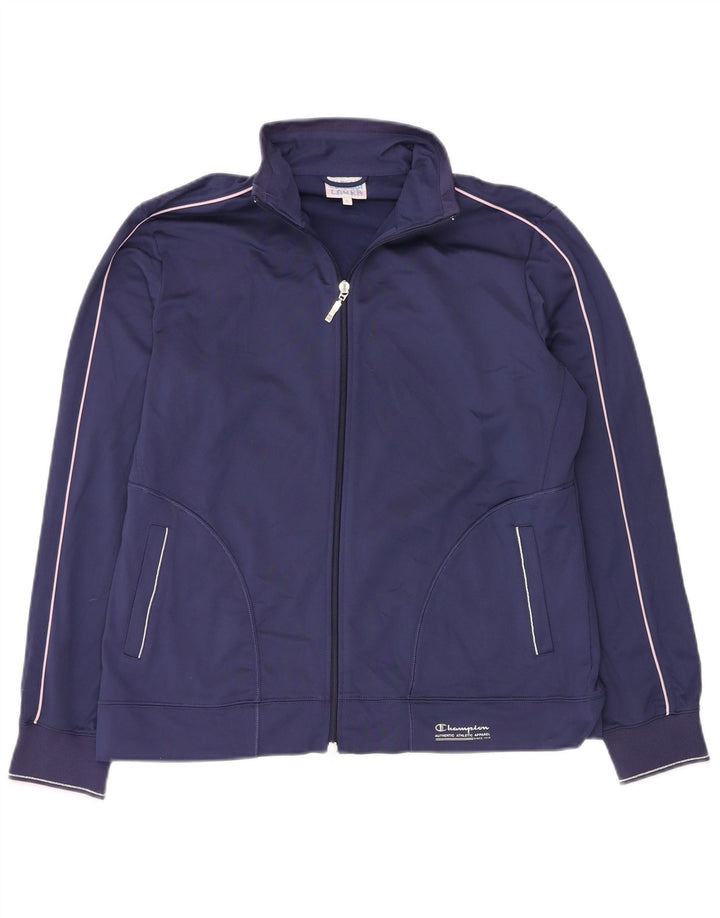 Damska kurtka dresowa CHAMPION Easy Fit UK 18 XL, granatowa, poliestrowa