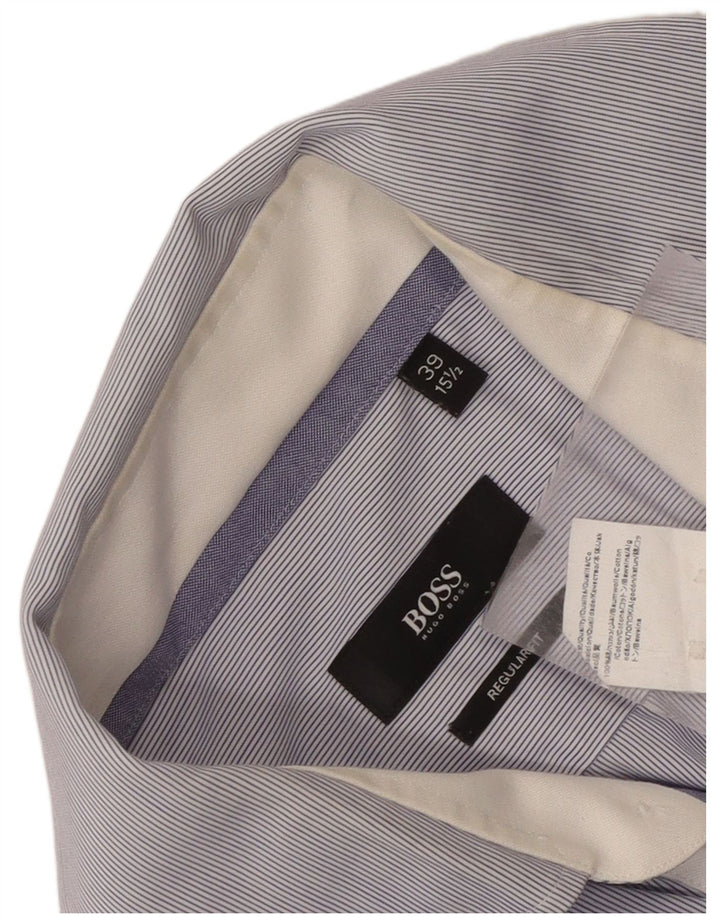 Męska koszula o regularnym kroju Hugo Boss, rozmiar 39 15 1/2, w średnie niebieskie prążki