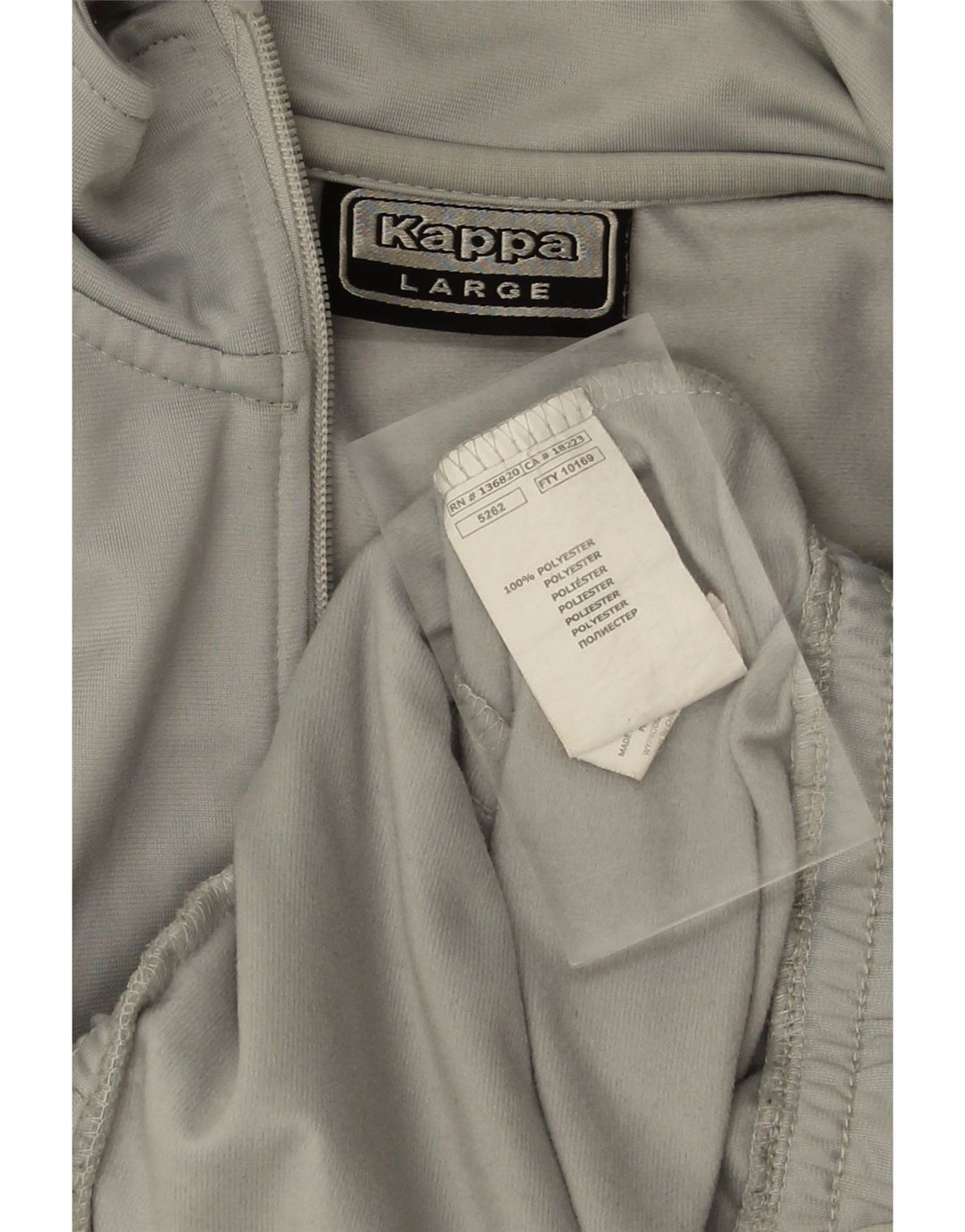 Męska kurtka dresowa KAPPA, duża, szary poliester