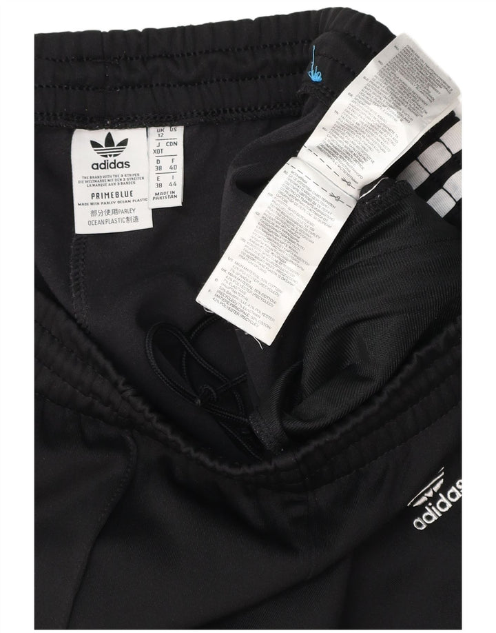 Damskie spodnie dresowe ADIDAS UK 12, średnie, czarne, bawełniane