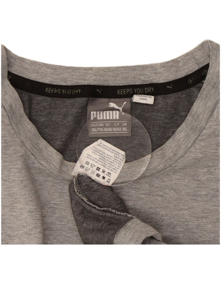 Męska koszulka z grafiką PUMA Top 2XL, szara bawełna