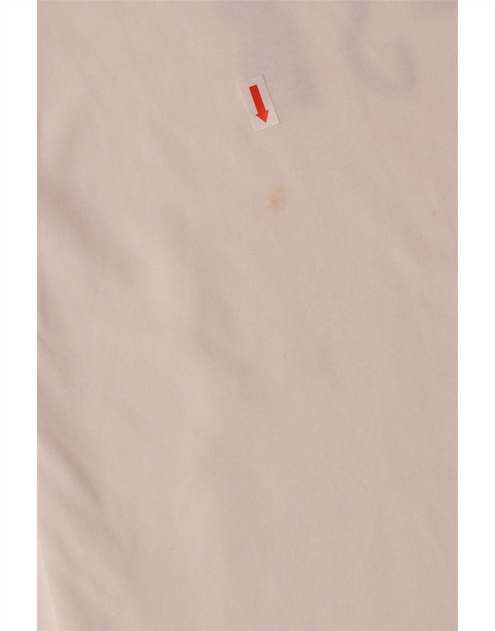NIKE Mens Dri Fit Graphic T-Shirt Top Medium White Cotton