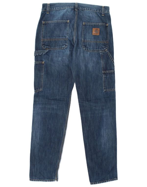 CARHARTT Womens Cargo Slim Jeans W28 L32 Blue Cotton