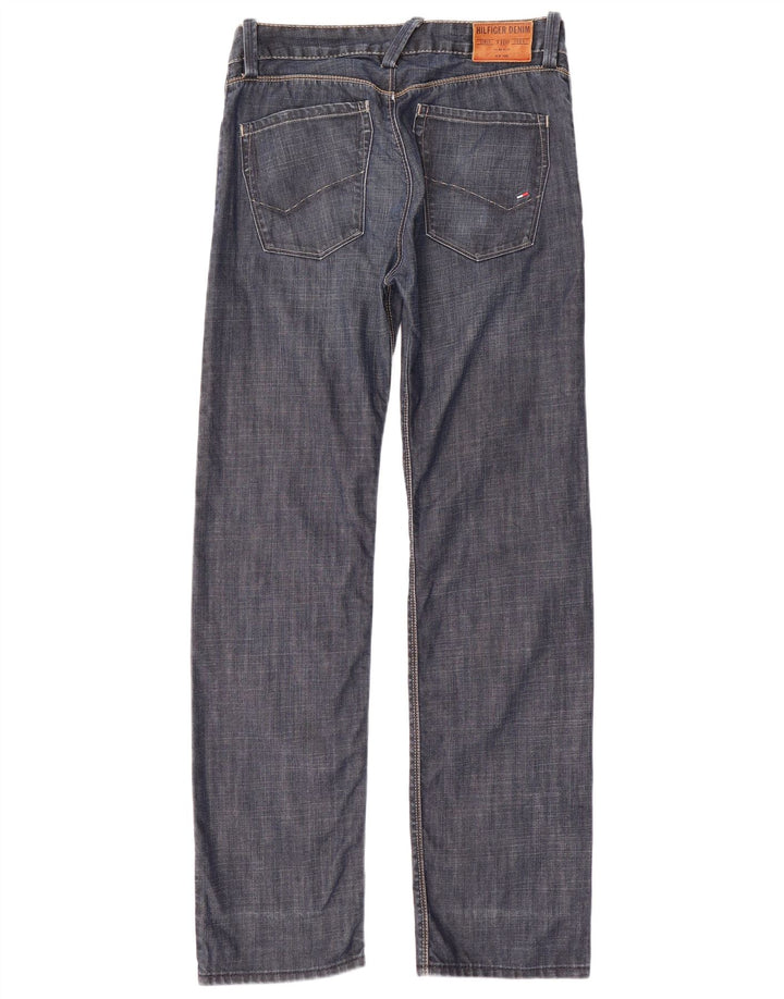 Męskie proste dżinsy TOMMY HILFIGER W30 L34 Granatowa bawełna