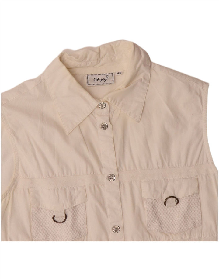 Damska kamizelka Utility VINTAGE IT 44 Średnia biała bawełna