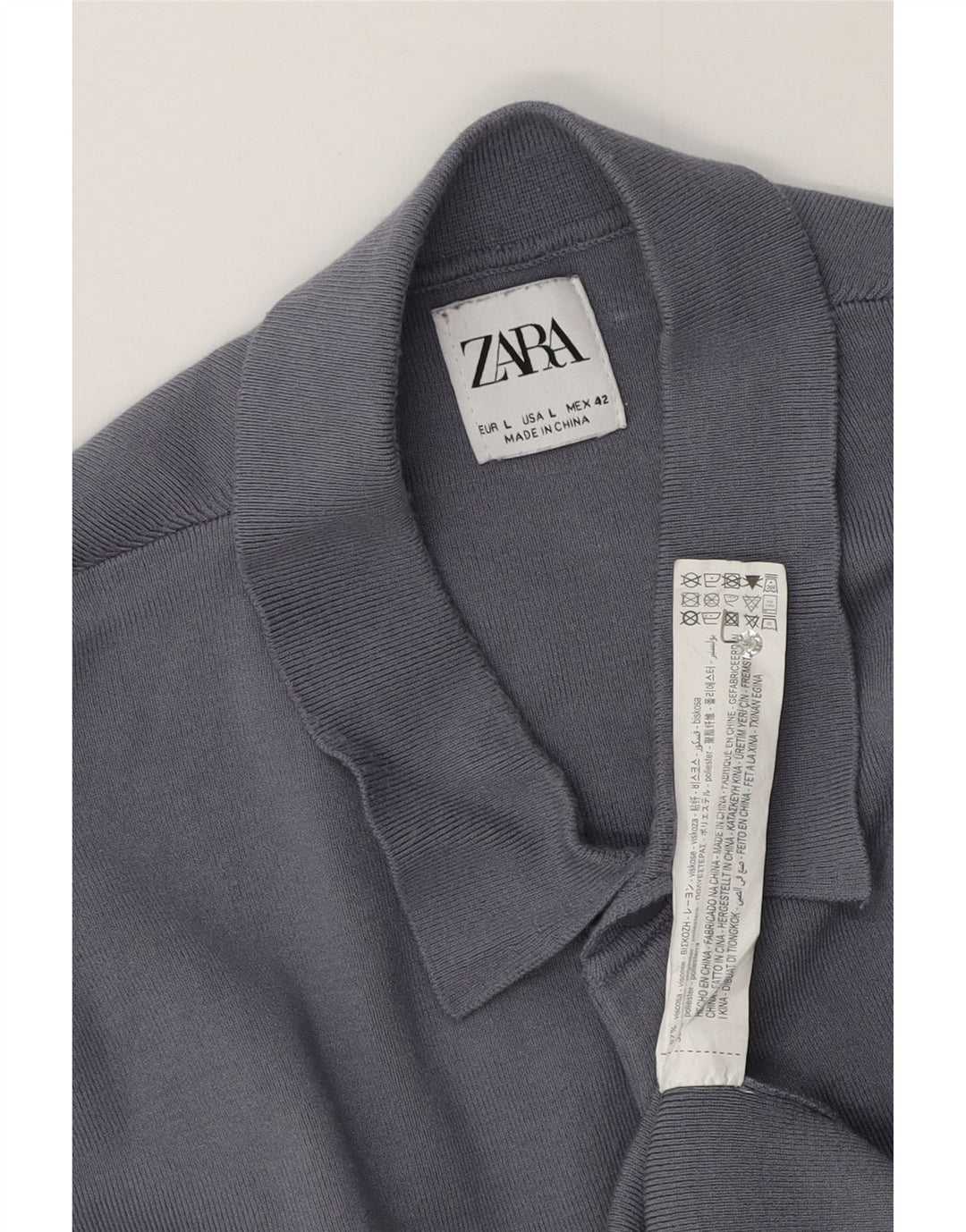 Męska koszulka polo Zara, duża, szara wiskoza