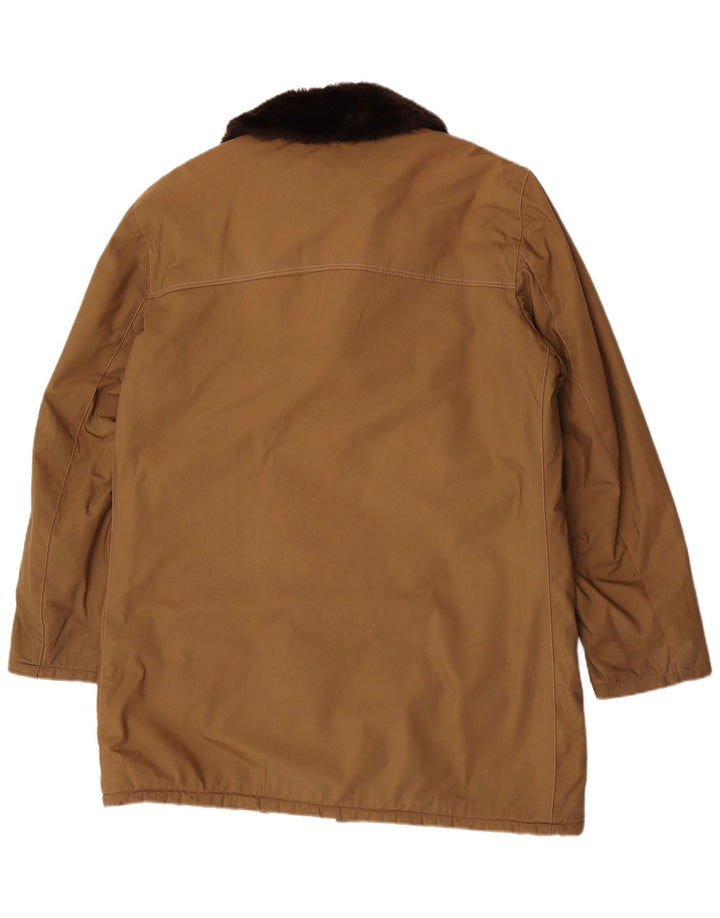 Vintage męski płaszcz Sherpa IT 58 4XL beżowy