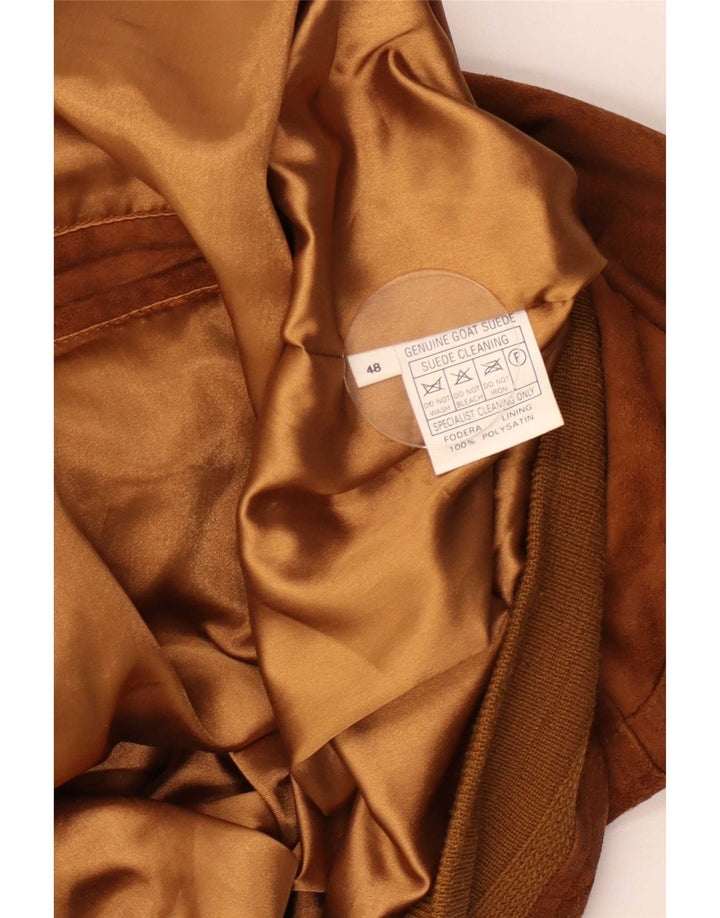 Vintage męska zamszowa kurtka bomber IT 48 średni beż