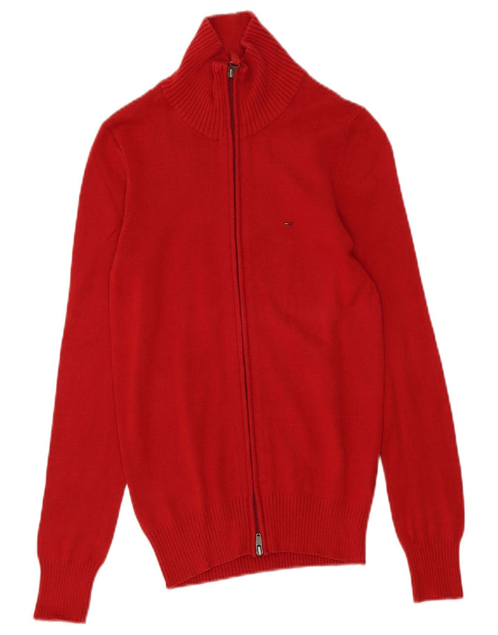 Męski sweter rozpinany Tommy Hilfiger, mały, czerwony, bawełniany