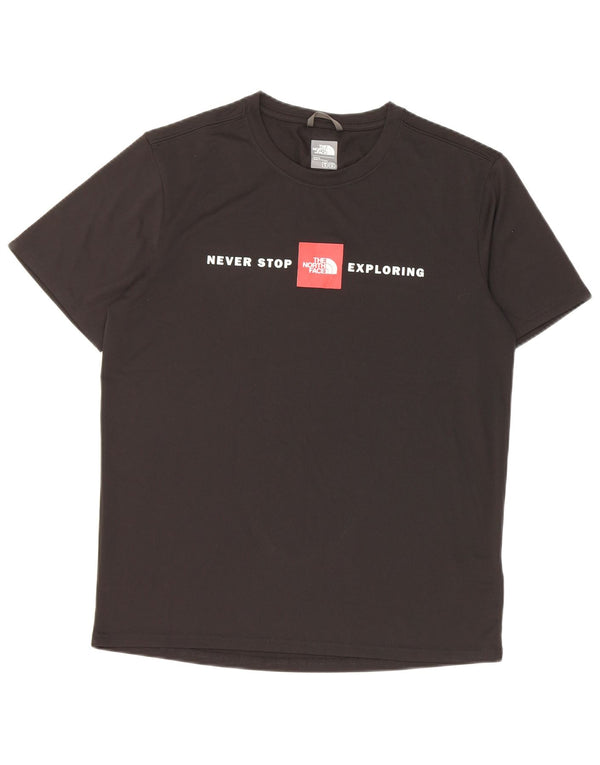 Męski T-shirt z grafiką The North Face, mały, czarny, poliestrowy