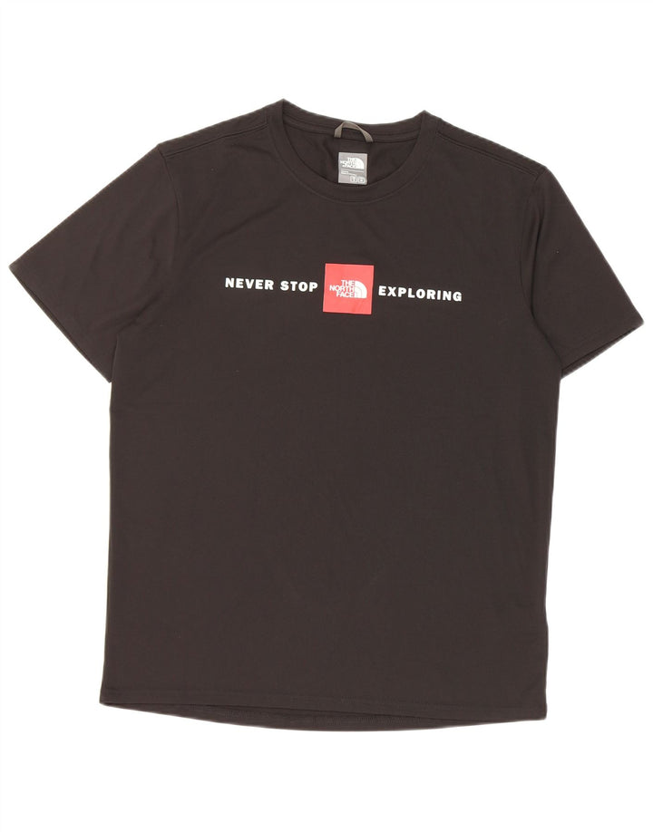 Męski T-shirt z grafiką The North Face, mały, czarny, poliestrowy