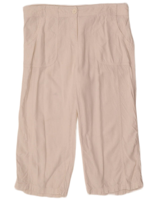 Spodnie damskie Marks & Spencer Straight Capri UK 16 duże W36 L21 białe