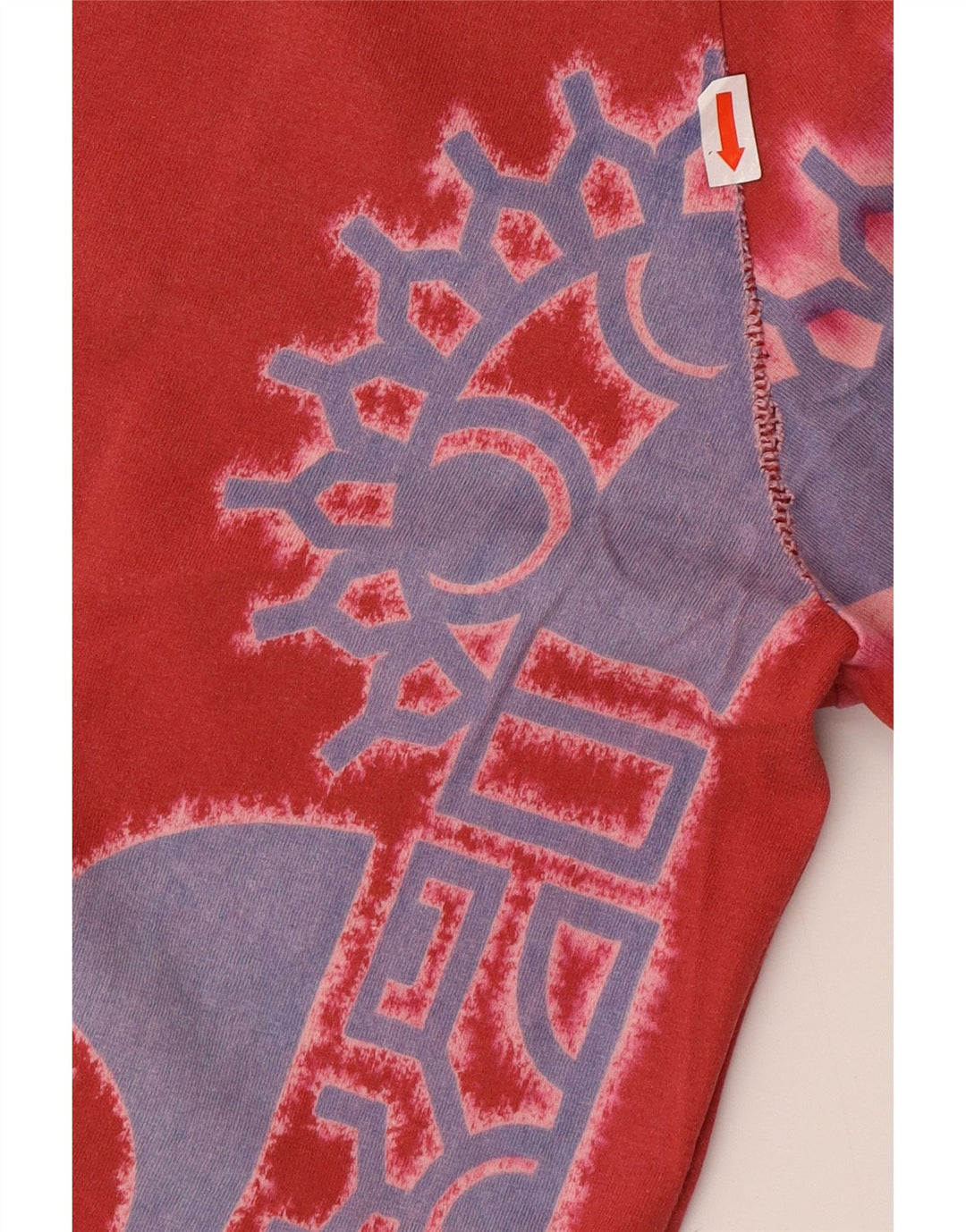 Męski T-shirt z grafiką REPLAY, duży, czerwony, bawełniany