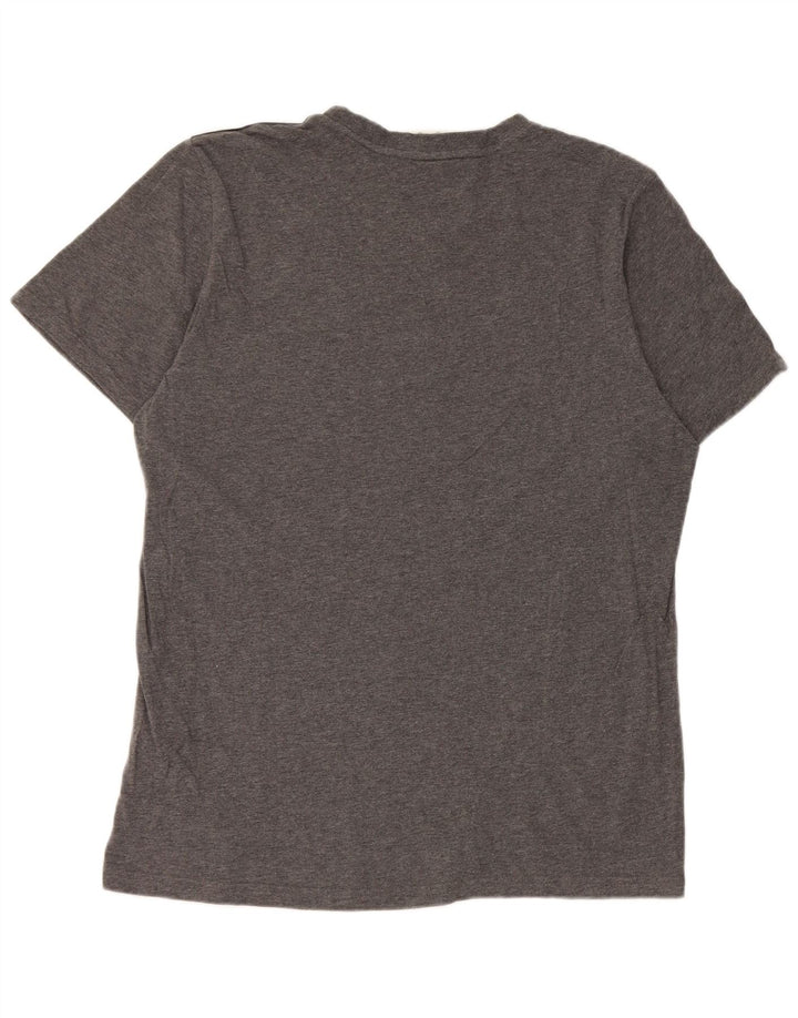 Adidas Męski T-shirt Top Duży Szary Bawełniany