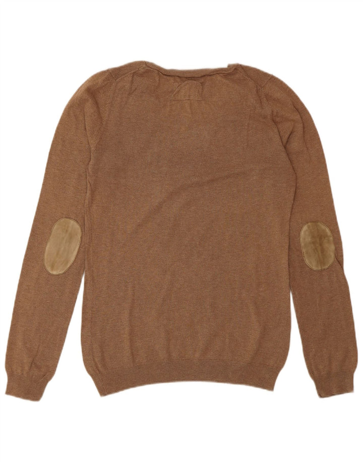 Sweter damski Massimo Dutti z okrągłym dekoltem UK 12, średni brąz