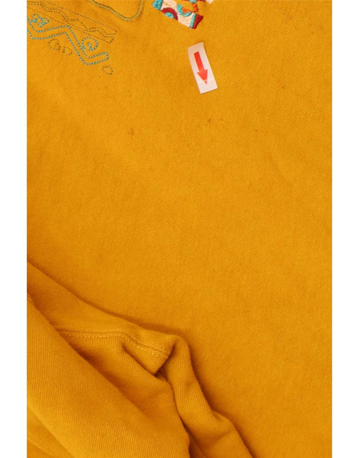 Damska bluza Stefanel Graphic Oversized Sweter UK 14 Średni żółty
