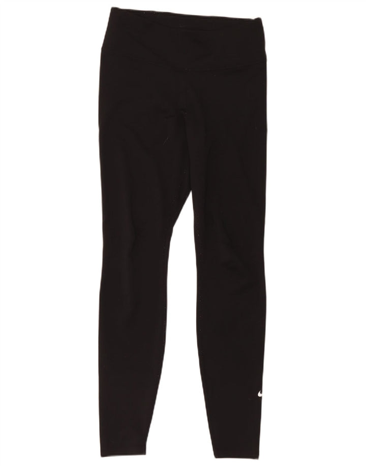 Damskie legginsy Nike Dri Fit UK 14, średni czarny poliester