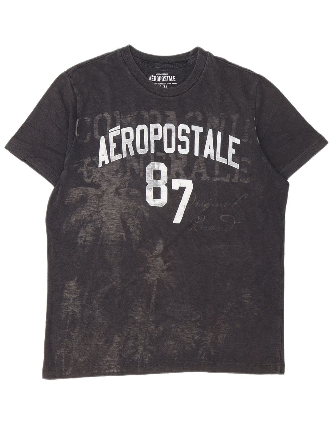 Męska koszulka z grafiką Aeropostale Top, średnia czarna bawełna