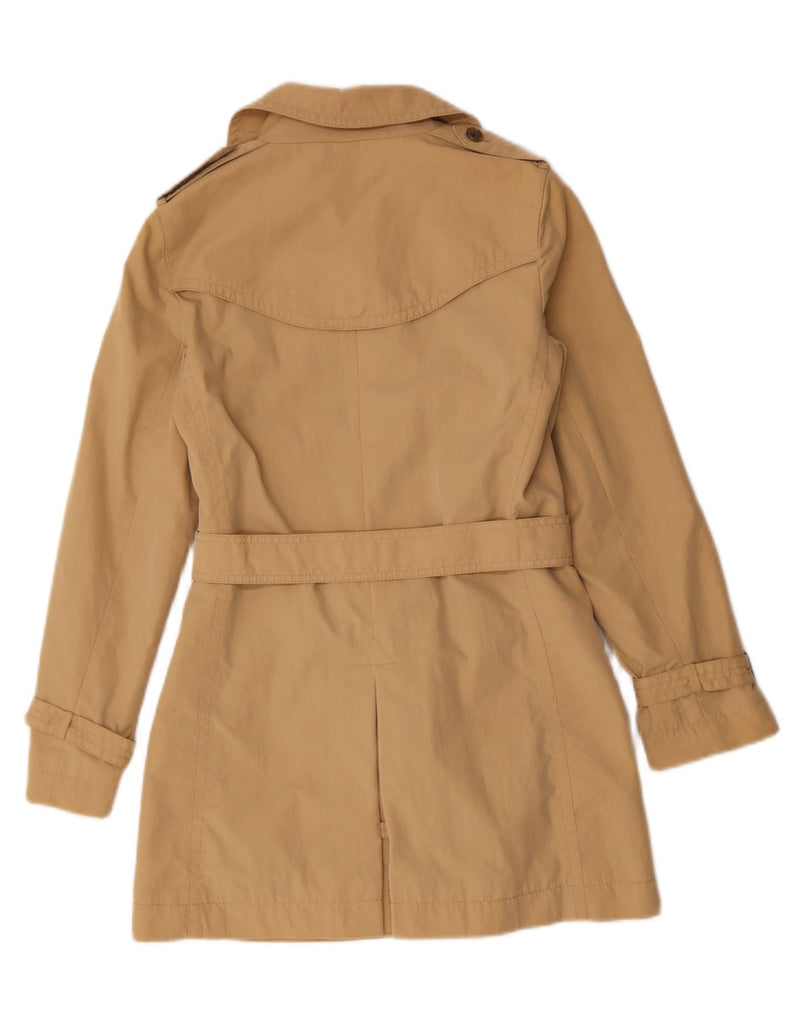 TOMMY HILFIGER Womens Double Breasted Trench Coat UK 10 Small Beige Cotton Vintage Tommy Hilfiger and Second-Hand Tommy Hilfiger from Messina Hembry 