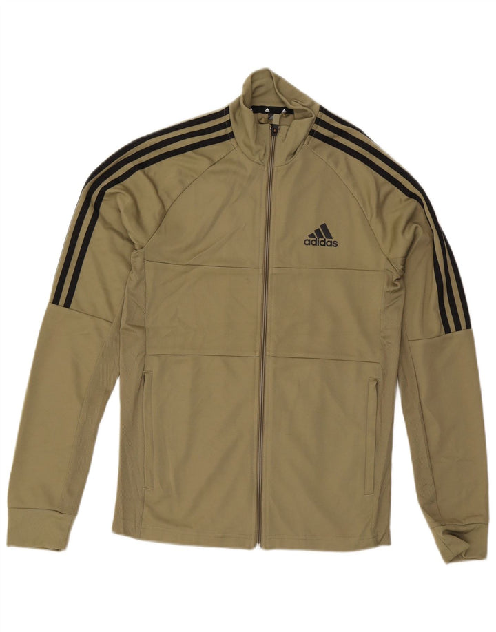 Męska kurtka dresowa ADIDAS Aeroready, mała, z poliestru w kolorze khaki