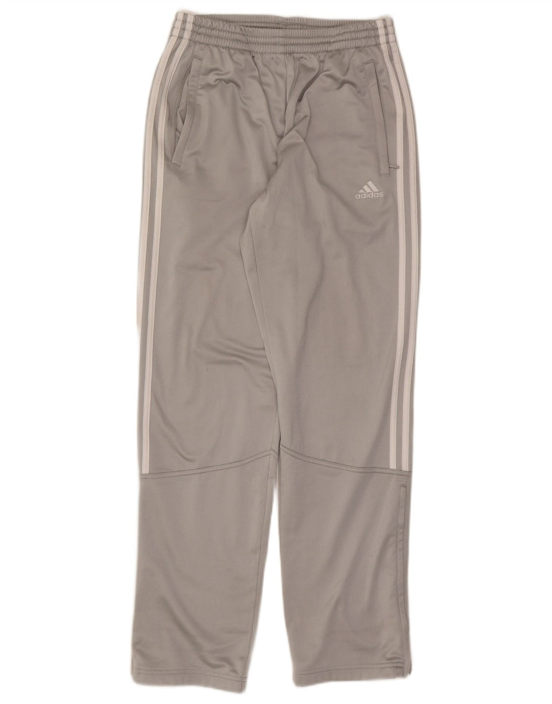 Adidas Męski pełny dres UK 36/38 Mały szary poliester z blokami kolorów