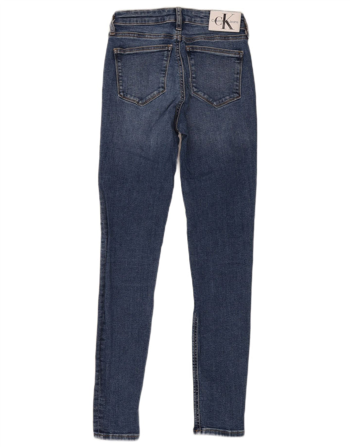 Damskie jeansy Skinny Calvin Klein W25 L30 Niebieskie
