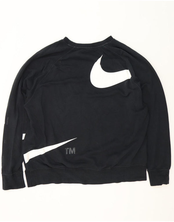 Męski sweter z grafiką Nike, 2XL, czarny, bawełniany